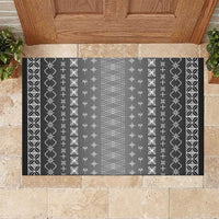 Black Samoa Malu Tattoo Inspired Rubber Doormat - Polynesian Pride