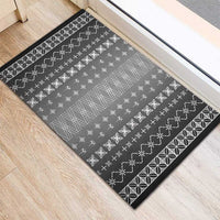 Black Samoa Malu Tattoo Inspired Rubber Doormat - Polynesian Pride
