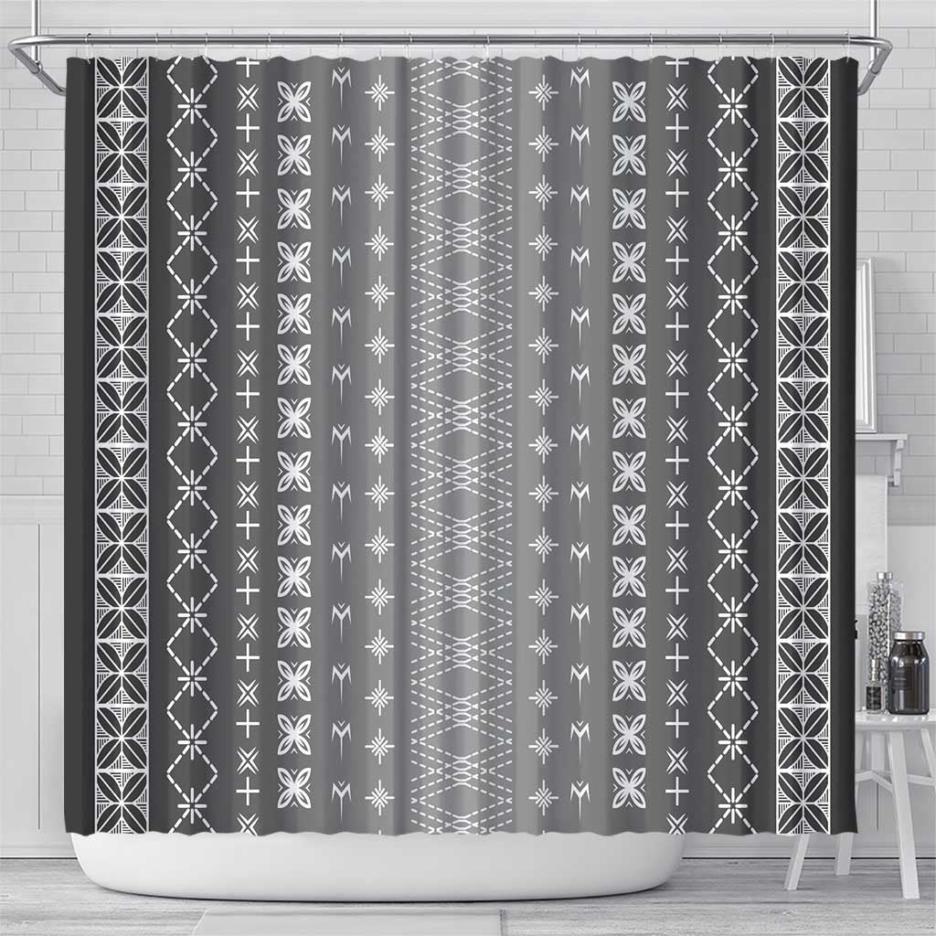 Black Samoa Malu Tattoo Inspired Shower Curtain - Polynesian Pride
