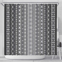 Black Samoa Malu Tattoo Inspired Shower Curtain - Polynesian Pride