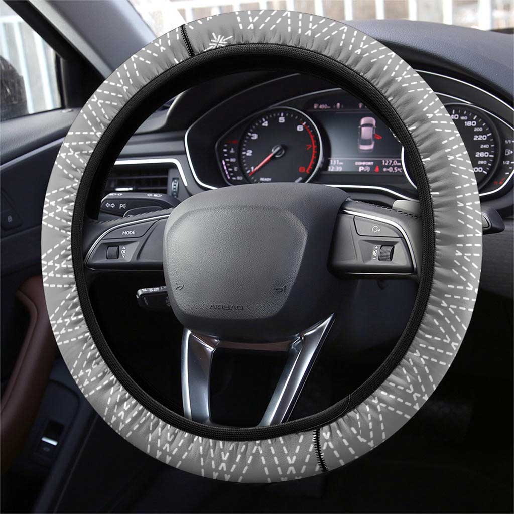 Black Samoa Malu Tattoo Inspired Steering Wheel Cover - Polynesian Pride
