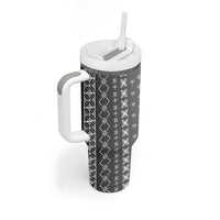 Black Samoa Malu Tattoo Inspired Tumbler With Handle LT05 - Polynesian Pride
