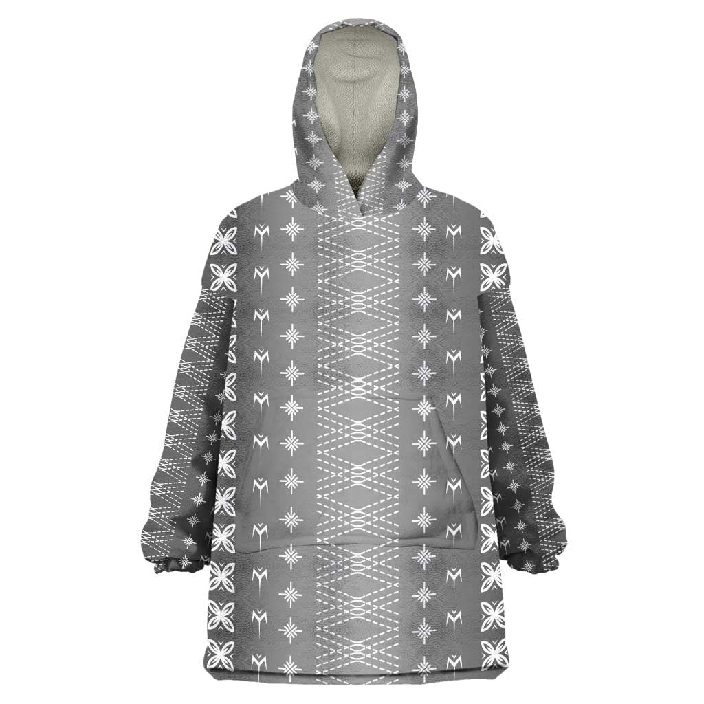 Black Samoa Malu Tattoo Inspired Wearable Blanket Hoodie - Polynesian Pride