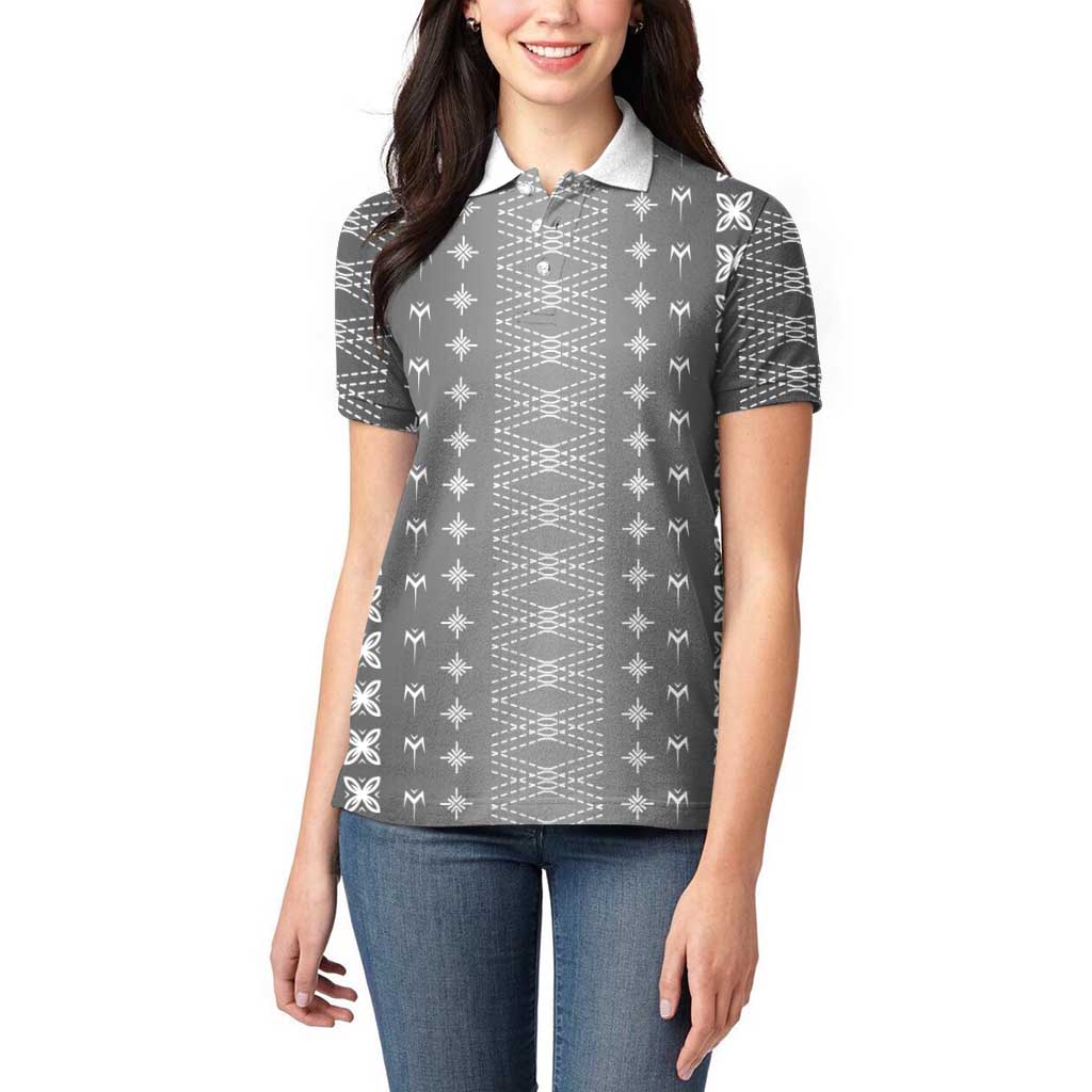 Black Samoa Malu Tattoo Inspired Women Polo Shirt LT05 - Polynesian Pride