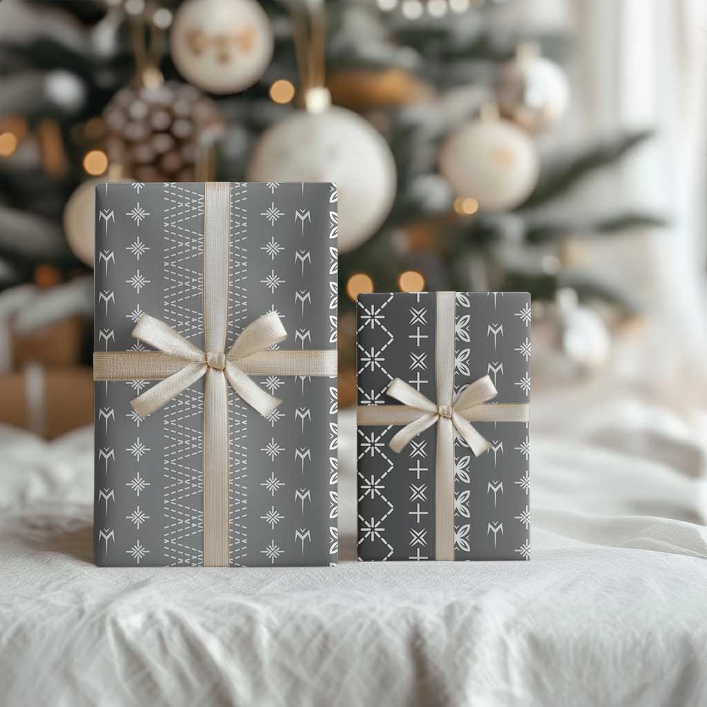 Black Samoa Malu Tattoo Inspired Wrapping Paper