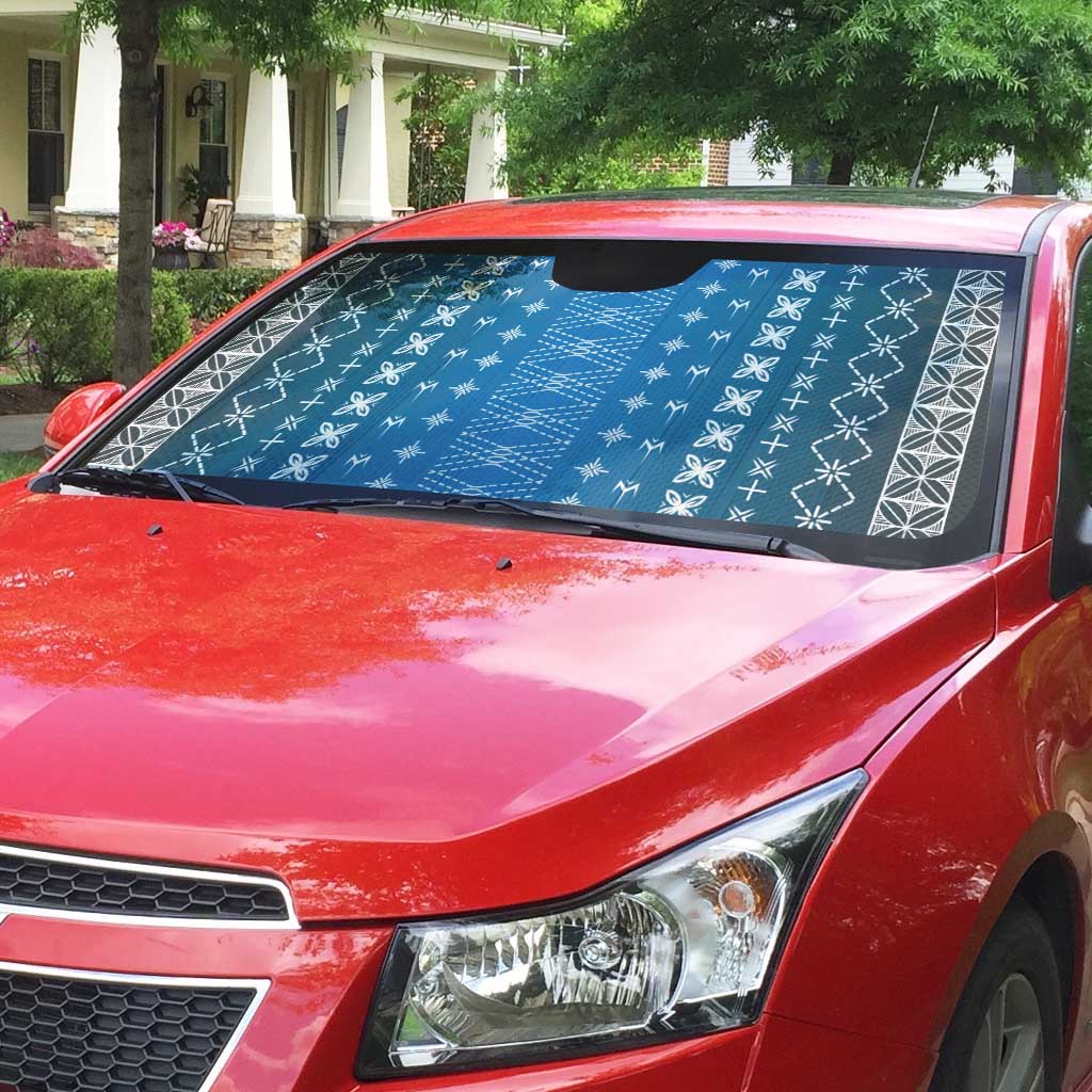 Blue Samoa Malu Tattoo Inspired Auto Sun Shade LT05 - Polynesian Pride