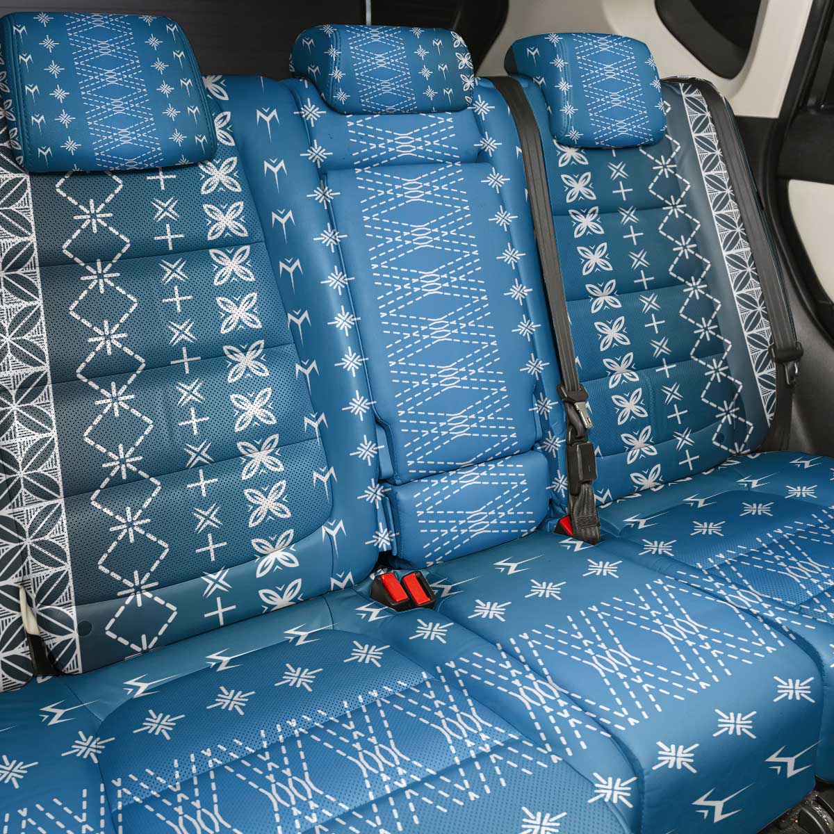 Blue Samoa Malu Tattoo Inspired Back Car Seat Cover - Polynesian Pride