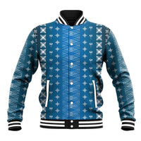 Blue Samoa Malu Tattoo Inspired Baseball Jacket LT05 Unisex Blue - Polynesian Pride