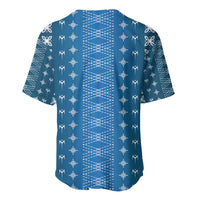 Blue Samoa Malu Tattoo Inspired Baseball Jersey - Polynesian Pride