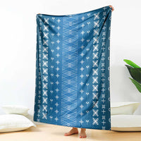 Blue Samoa Malu Tattoo Inspired Blanket - Polynesian Pride