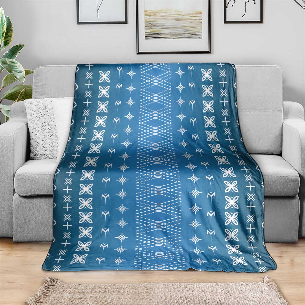 Blue Samoa Malu Tattoo Inspired Blanket - Polynesian Pride