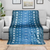 Blue Samoa Malu Tattoo Inspired Blanket - Polynesian Pride