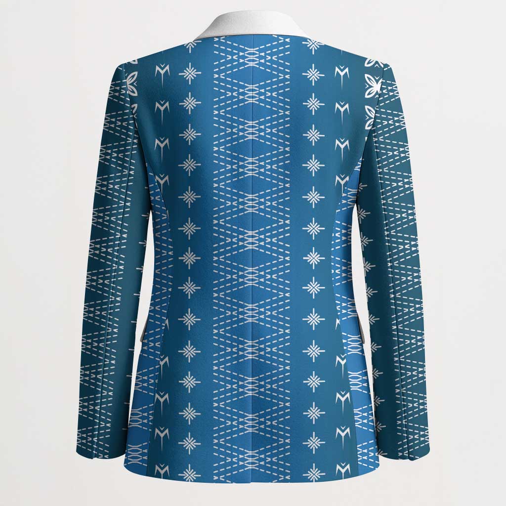 Blue Samoa Malu Tattoo Inspired Blazer - Polynesian Pride