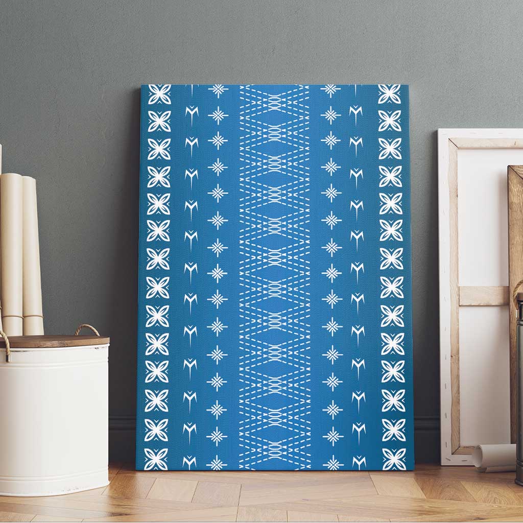 Blue Samoa Malu Tattoo Inspired Canvas Wall Art - Polynesian Pride