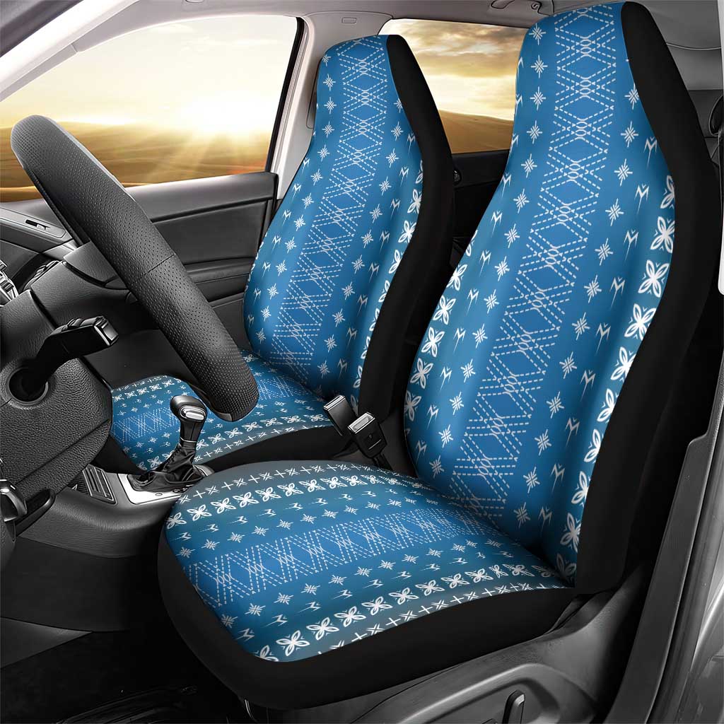 Blue Samoa Malu Tattoo Inspired Car Seat Cover LT05 - Polynesian Pride