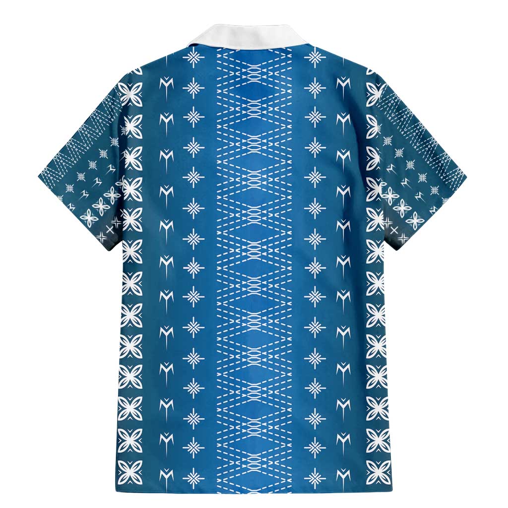 Blue Samoa Malu Tattoo Inspired Family Matching Mermaid Dress and Hawaiian Shirt - Polynesian Pride