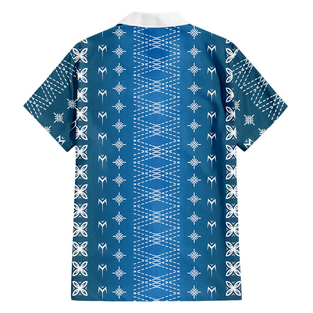 Blue Samoa Malu Tattoo Inspired Family Matching Puletasi and Hawaiian Shirt - Polynesian Pride