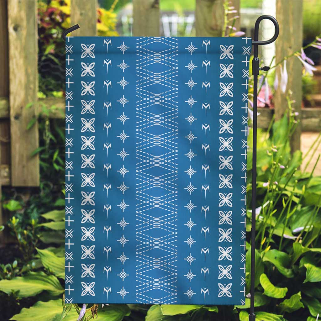 Blue Samoa Malu Tattoo Inspired Garden Flag - Polynesian Pride