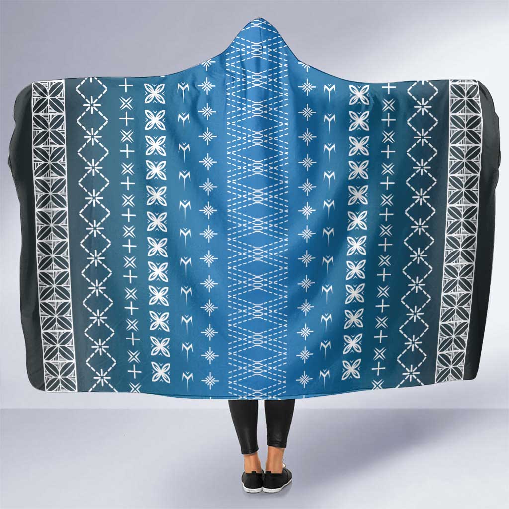 Blue Samoa Malu Tattoo Inspired Hooded Blanket - Polynesian Pride