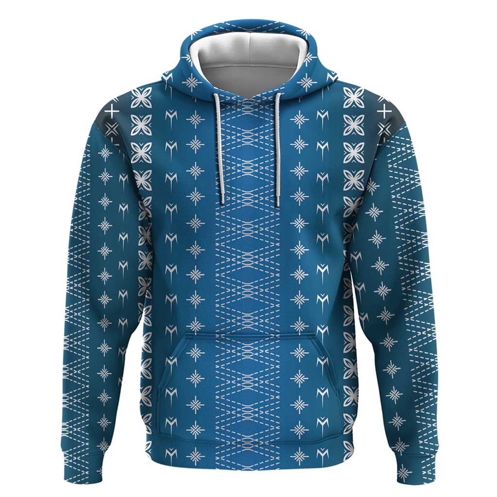 Blue Samoa Malu Tattoo Inspired Hoodie LT05 Pullover Hoodie Blue - Polynesian Pride