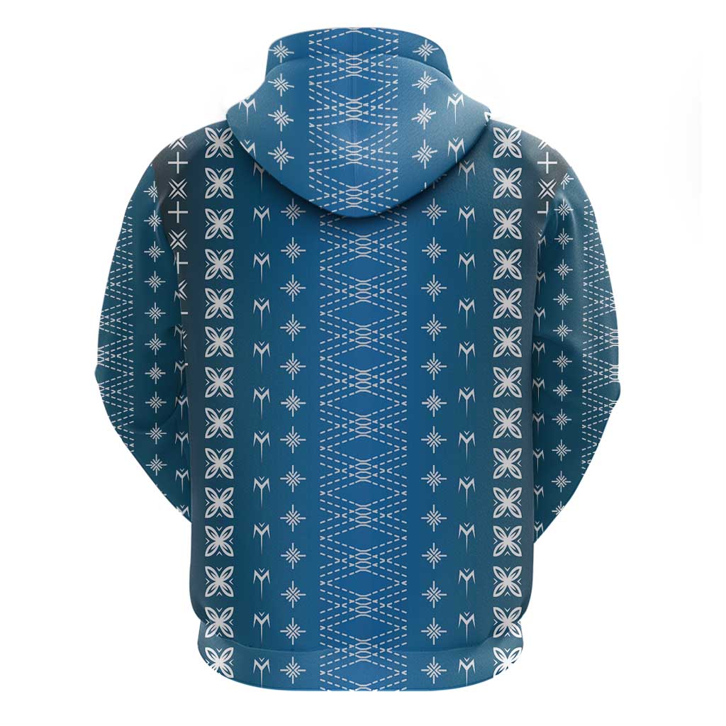 Blue Samoa Malu Tattoo Inspired Hoodie LT05 - Polynesian Pride