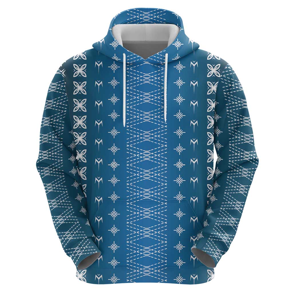 Blue Samoa Malu Tattoo Inspired Hoodie LT05 - Polynesian Pride