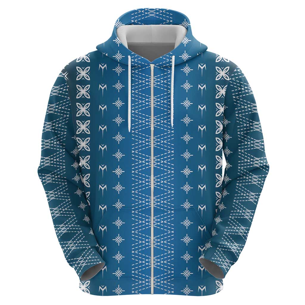 Blue Samoa Malu Tattoo Inspired Hoodie LT05 - Polynesian Pride