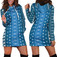 Blue Samoa Malu Tattoo Inspired Hoodie Dress LT05 - Polynesian Pride