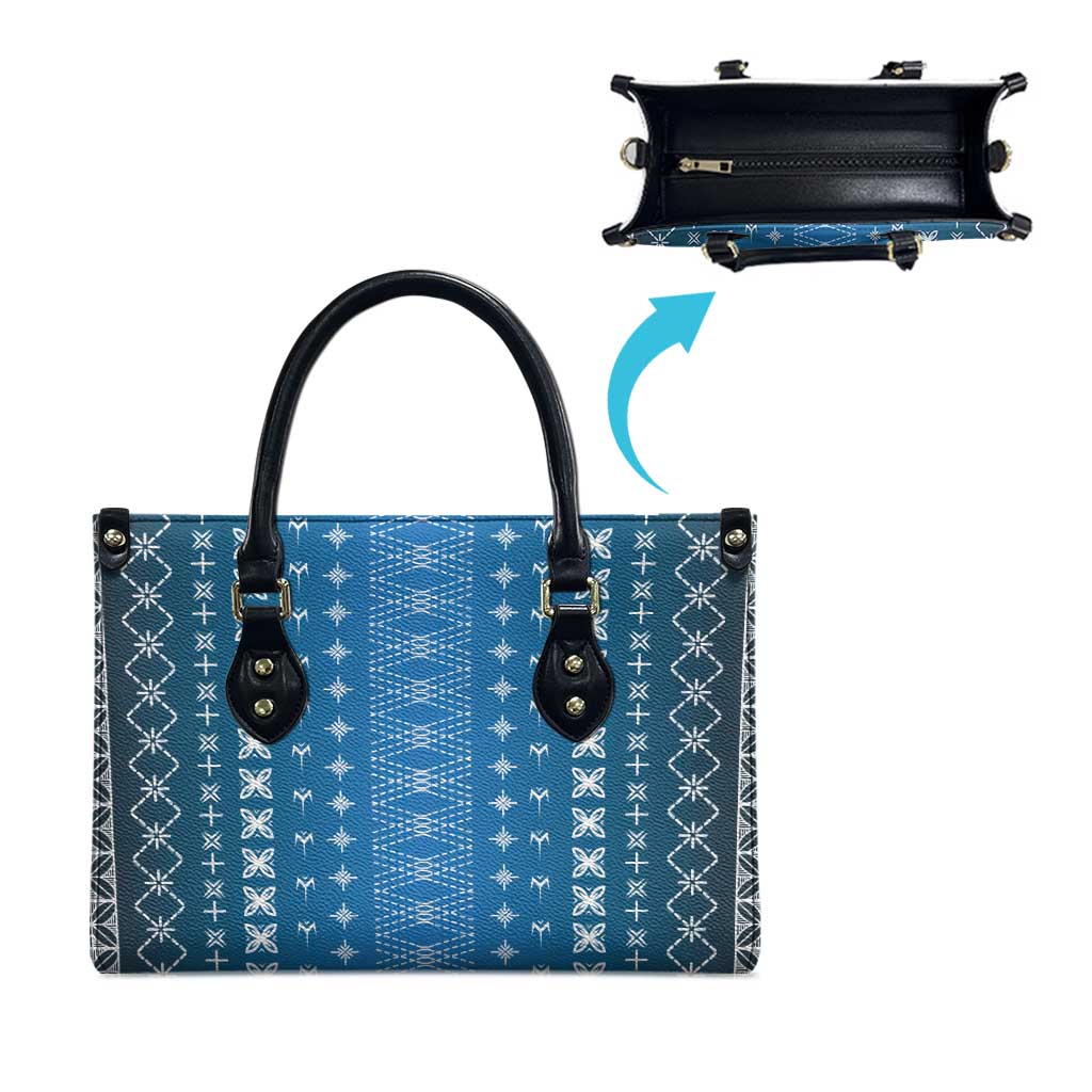 Blue Samoa Malu Tattoo Inspired Leather Bag LT05 - Polynesian Pride