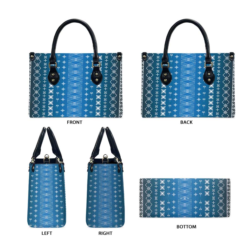 Blue Samoa Malu Tattoo Inspired Leather Bag LT05 - Polynesian Pride
