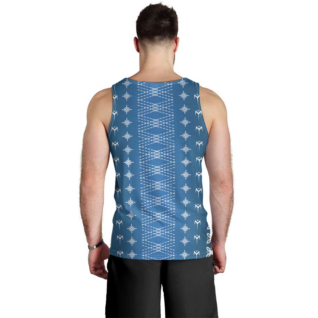 Blue Samoa Malu Tattoo Inspired Men Tank Top LT05 - Polynesian Pride