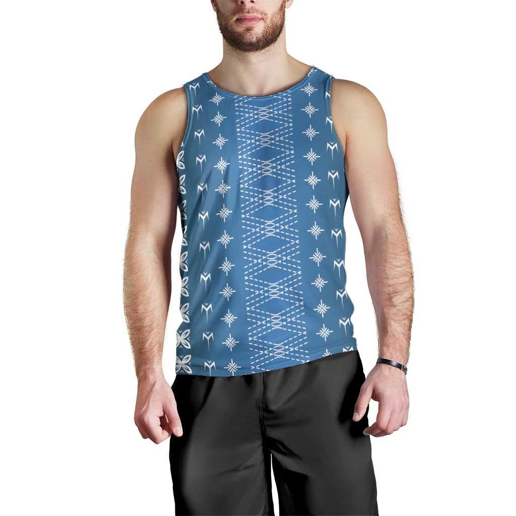 Blue Samoa Malu Tattoo Inspired Men Tank Top LT05 - Polynesian Pride