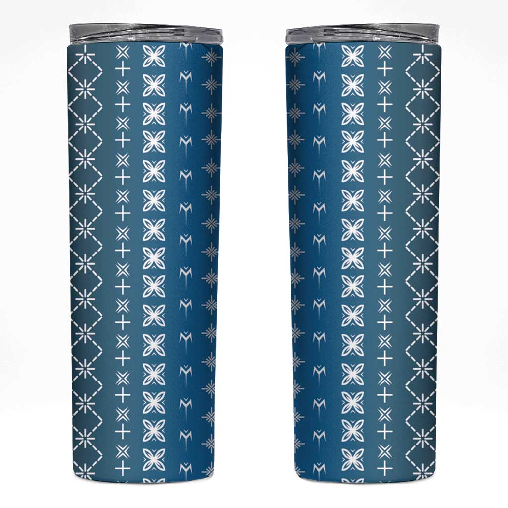 Blue Samoa Malu Tattoo Inspired Skinny Tumbler LT05 Blue - Polynesian Pride