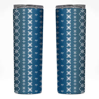 Blue Samoa Malu Tattoo Inspired Skinny Tumbler LT05 Blue - Polynesian Pride