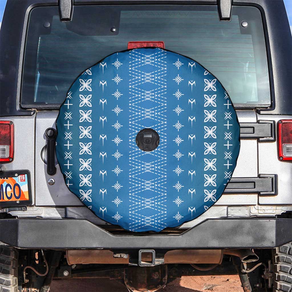 Blue Samoa Malu Tattoo Inspired Spare Tire Cover - Polynesian Pride