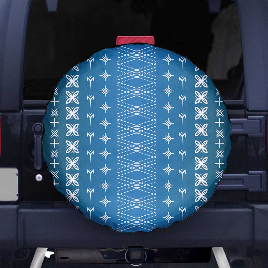 Blue Samoa Malu Tattoo Inspired Spare Tire Cover - Polynesian Pride
