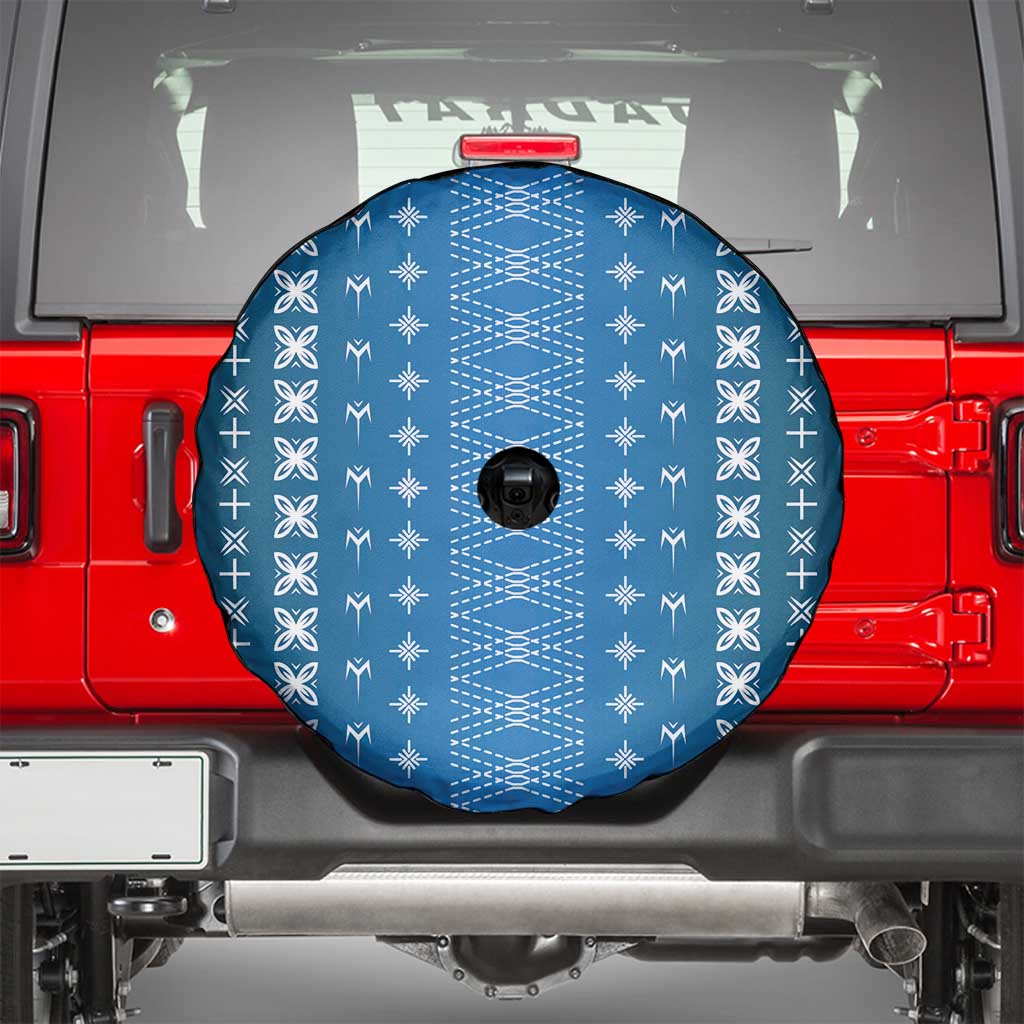 Blue Samoa Malu Tattoo Inspired Spare Tire Cover - Polynesian Pride