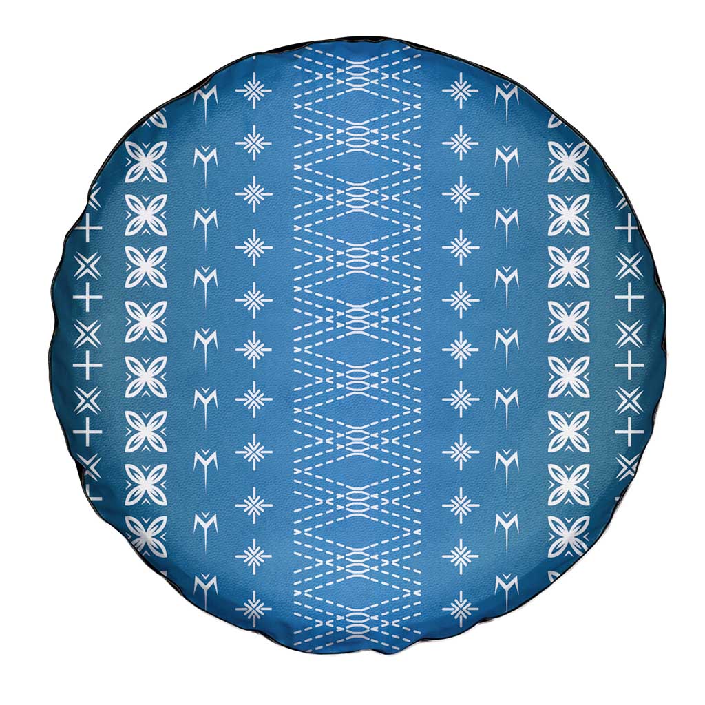 Blue Samoa Malu Tattoo Inspired Spare Tire Cover - Polynesian Pride