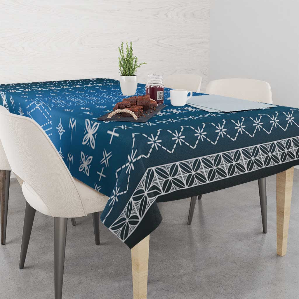 Blue Samoa Malu Tattoo Inspired Tablecloth - Polynesian Pride