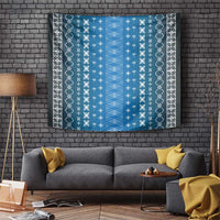Blue Samoa Malu Tattoo Inspired Tapestry LT05 Blue - Polynesian Pride