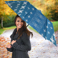 Blue Samoa Malu Tattoo Inspired Umbrella - Polynesian Pride