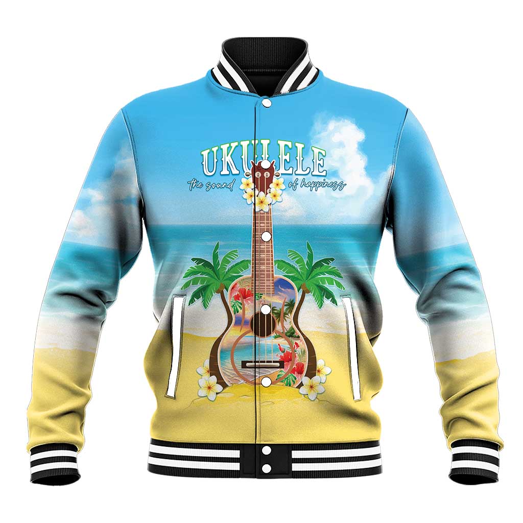 Hawaiian Ukulele Baseball Jacket Sound Of Happiness LT05 Unisex Colorful - Polynesian Pride