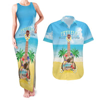 Hawaiian Ukulele Couples Matching Tank Maxi Dress and Hawaiian Shirt Sound Of Happiness LT05 Colorful - Polynesian Pride