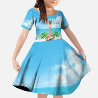 Hawaiian Ukulele Family Matching Mermaid Dress and Hawaiian Shirt Sound Of Happiness LT05 Daughter's Dress Colorful - Polynesian Pride