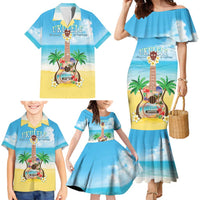 Hawaiian Ukulele Family Matching Mermaid Dress and Hawaiian Shirt Sound Of Happiness LT05 - Polynesian Pride