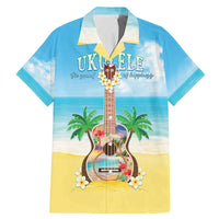 Hawaiian Ukulele Family Matching Mermaid Dress and Hawaiian Shirt Sound Of Happiness LT05 Dad's Shirt - Short Sleeve Colorful - Polynesian Pride