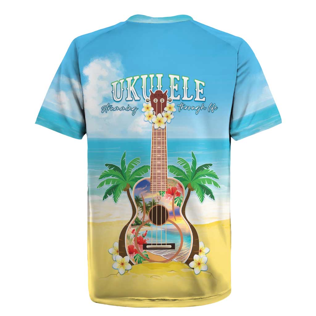 Hawaiian Ukulele Rugby Jersey Sound Of Happiness LT05 - Polynesian Pride