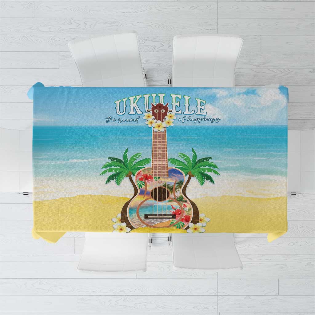 Hawaiian Ukulele Tablecloth Sound Of Happiness LT05 Colorful - Polynesian Pride