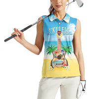 Hawaiian Ukulele Women Sleeveless Polo Shirt Sound Of Happiness LT05 - Polynesian Pride
