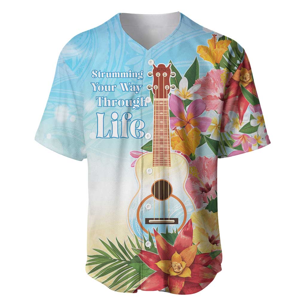 National Ukulele Day Baseball Jersey Tropical Vibe LT05 Colorful - Polynesian Pride
